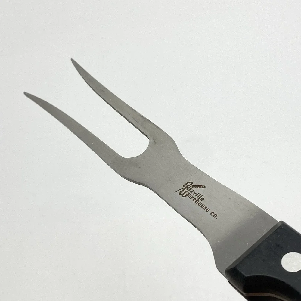 Black Angus III Meat Fork Serving Utensil + Sheath Ritzville‎ Warehouse Co. LOGO